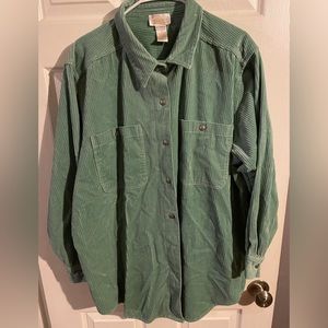Roaman’s Green Corduroy “Big Shirt” 1x